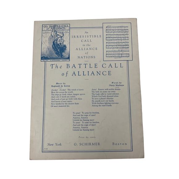 True To The Flag Sheet Music Marching Song Edith Sanford Tillotson Irenee Berge - Picture 5 of 5